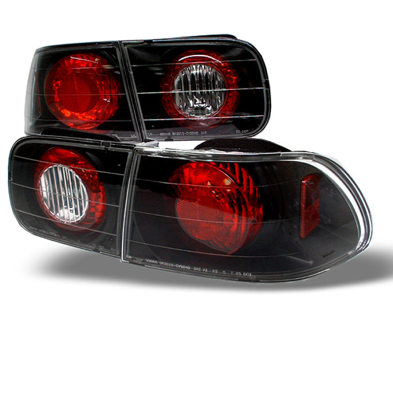 Spyder Honda Civic 92-95 2/4DR Euro Style Tail Lights Black ALT-YD-HC92-24D-BK - Mammoth Racing -