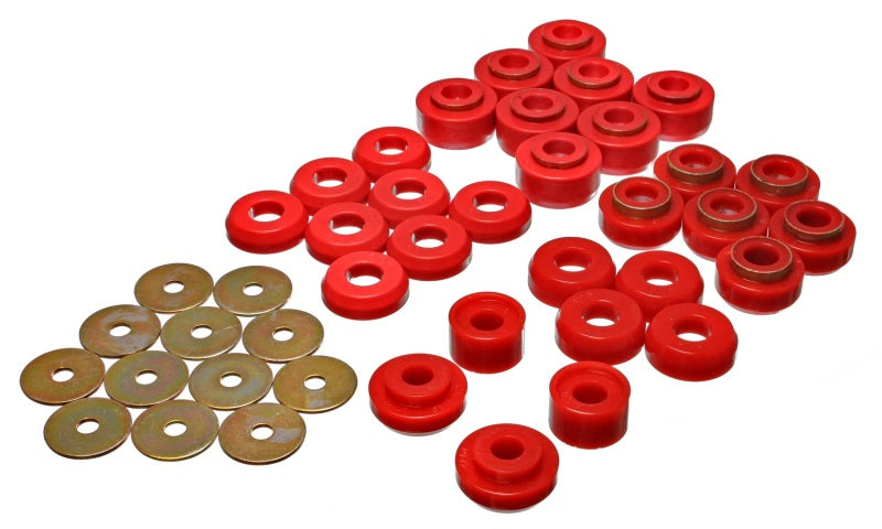 Energy Suspension Chevrolet 4 door Red Body Mounts (Recommended for Police/Taxi/Race) - Mammoth Racing -