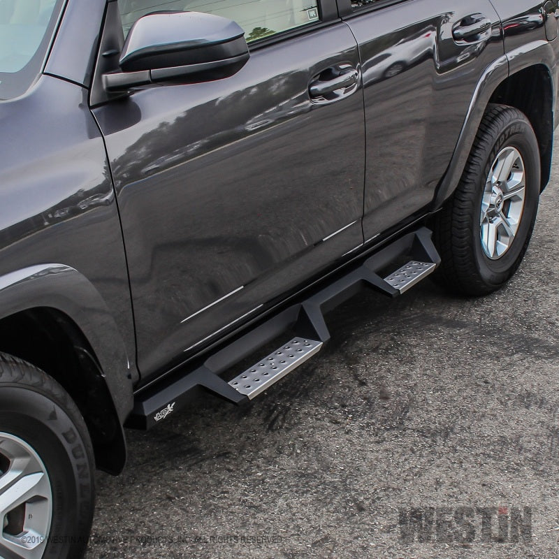 Westin 10-17 Toyota 4Runner Trail Edition (Excl. Ltd) HDX Stainless Drop Nerf Step Bars - Tex. Blk - Mammoth Racing -