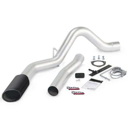 Banks Power 11-14 Chev 6.6L LML ECLB/CCSB/CCLB Monster Exhaust Sys - SS Single Exhaust w/ Black Tip - Mammoth Racing -