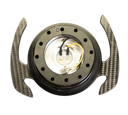 NRG Quick Release Kit Gen 4.0 - Black Body / Black Ring w/ CF Handles - My Store