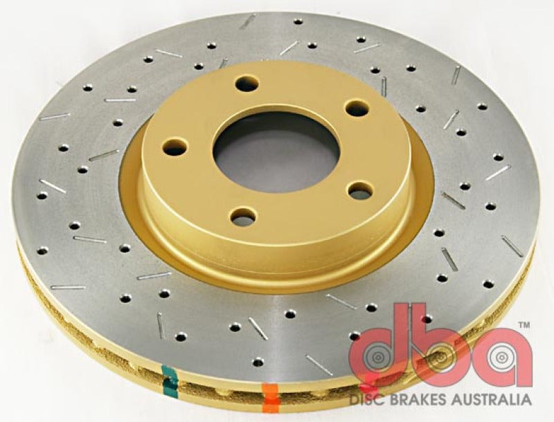 DBA 04-05 Mazda 3 2.3L (exc. MazdaSpeed) Front Drilled & Slotted 4000 Series Rotor - Mammoth Racing -