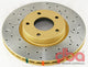 DBA 04-05 Mazda 3 2.3L (exc. MazdaSpeed) Front Drilled & Slotted 4000 Series Rotor - Mammoth Racing -