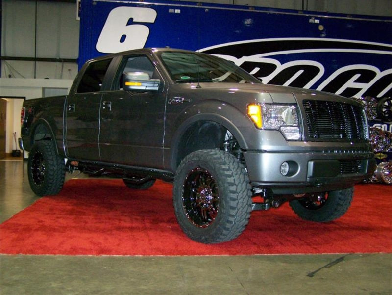 N-Fab Nerf Step 09-14 Ford F-150/Raptor/Lobo SuperCrew 5.5ft Bed - Gloss Black - W2W - 3in - Mammoth Racing -
