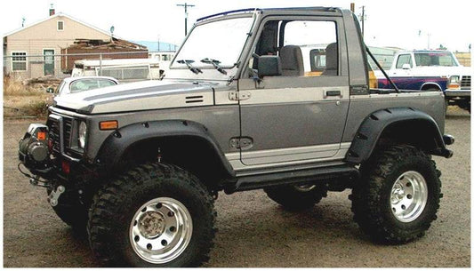 Bushwacker 86-95 Suzuki Samurai Pocket Style Flares 2pc - Black - Mammoth Racing -