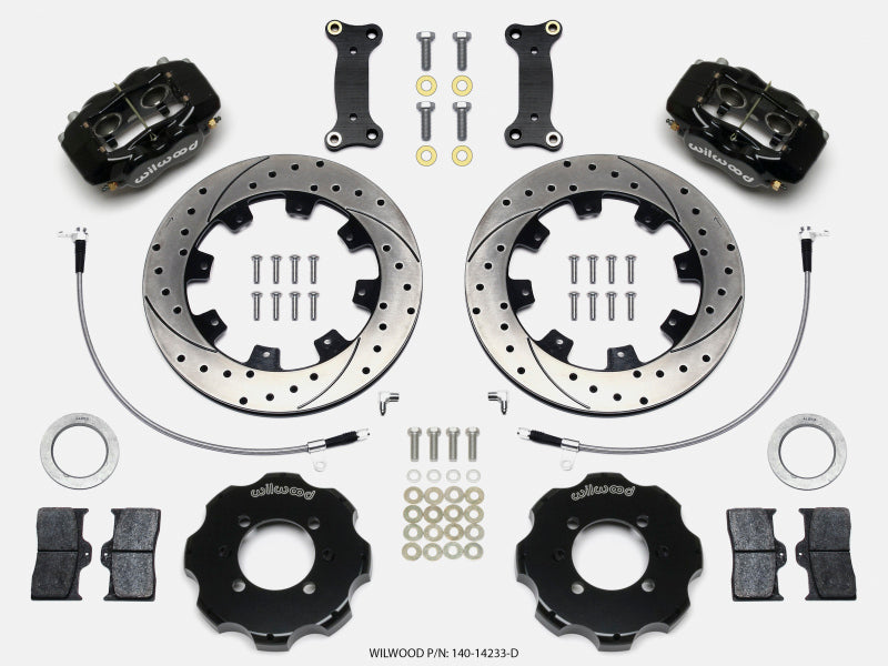 Wilwood Forged Dynalite Front Hat Kit 12.19in Drilled 2016-Up Mazda MX5 Miata w/ Lines - My Store