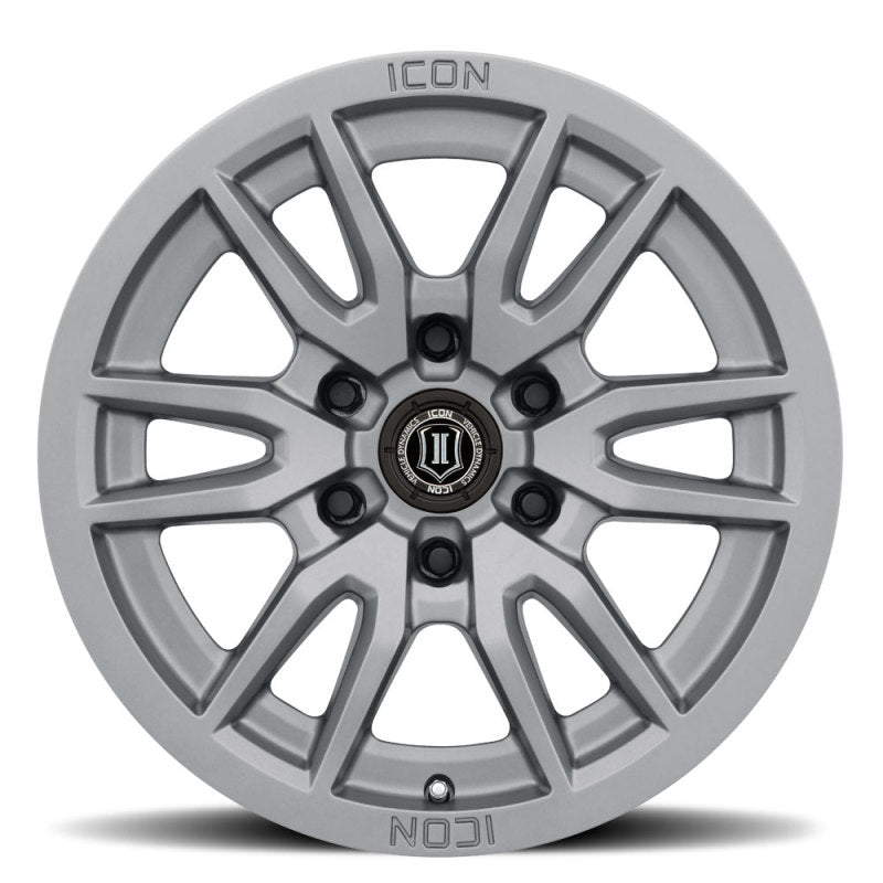Icon Vector 6 17x8.5 6x5.5 25mm Offset 5.75in BS 95.1mm Bore Titanium Wheel - Mammoth Racing -