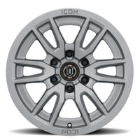 Icon Vector 6 17x8.5 6x5.5 25mm Offset 5.75in BS 95.1mm Bore Titanium Wheel - Mammoth Racing -