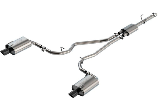 Borla 2020 Ford Explorer Limited Ecoboost 2.3L 2.25in S-type Exhaust - Black Chrome Tips - Mammoth Racing -