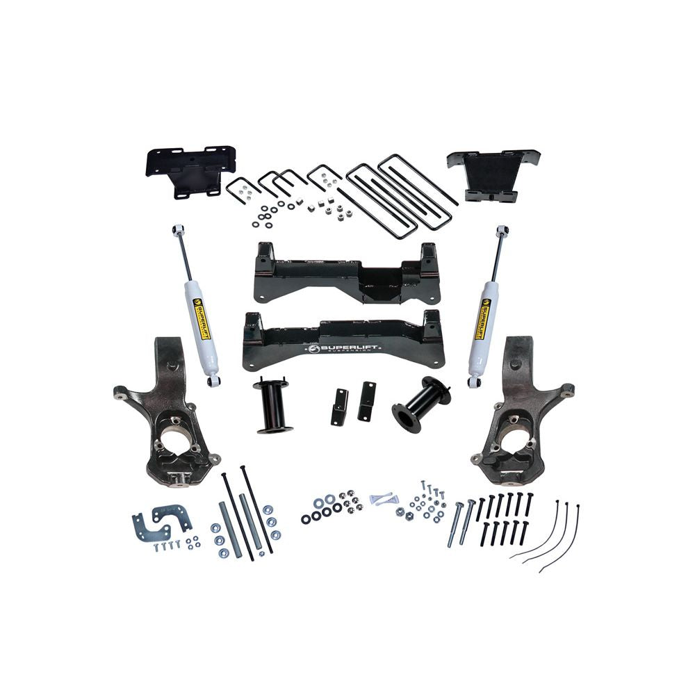 Superlift 07-16 Chevy Silv/GMC Sierra 2WD w/ Cast Steel Control Arms 8in Lift Kit w/ SLF Rear Shocks - Mammoth Racing -