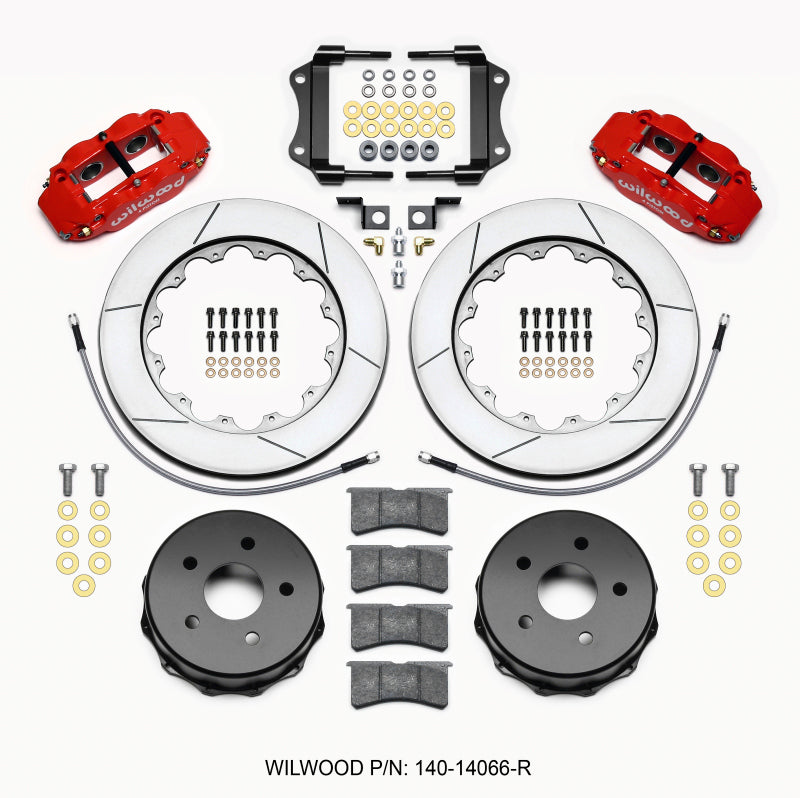Wilwood Narrow Superlite 4R Rear Kit 14.00in Red 2007-up Jeep JK w/Lines - My Store