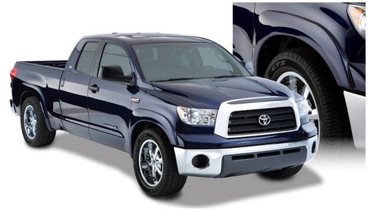 Bushwacker 07-13 Toyota Tundra Fleetside OE Style Flares 4pc w/ Factory Mudflap - Black - Mammoth Racing -