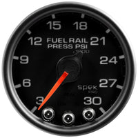 Autometer Spek-Pro Gauge Rail Press 2 1/16in 30Kpsi Stepper Motor W/Peak & Warn Blk/Blk - My Store