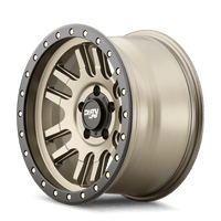 Dirty Life 9309 Canyon Pro 17x9/5x127 BP/-12mm Offset/71.5mm Hub Satin Gold Wheel - Beadlock - Mammoth Racing -