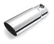Gibson Round Single Wall Angle-Cut Tip - 5in OD/3in Inlet/12in Length - Stainless - Mammoth Racing -