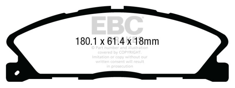 EBC 13+ Ford Taurus 3.5 Twin Turbo SHO Redstuff Front Brake Pads - My Store