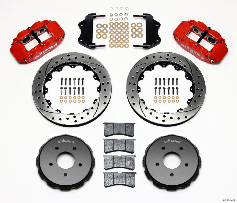 Wilwood Narrow Superlite 6R Front Hat Kit 13.06in Drilled Red 2004-2006 Pontiac GTO - My Store