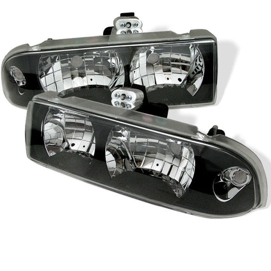 Spyder Chevy S10 98-04/Chevy Blazer 98-05 Crystal Headlights Black HD-YD-CS1098-BK - Mammoth Racing -