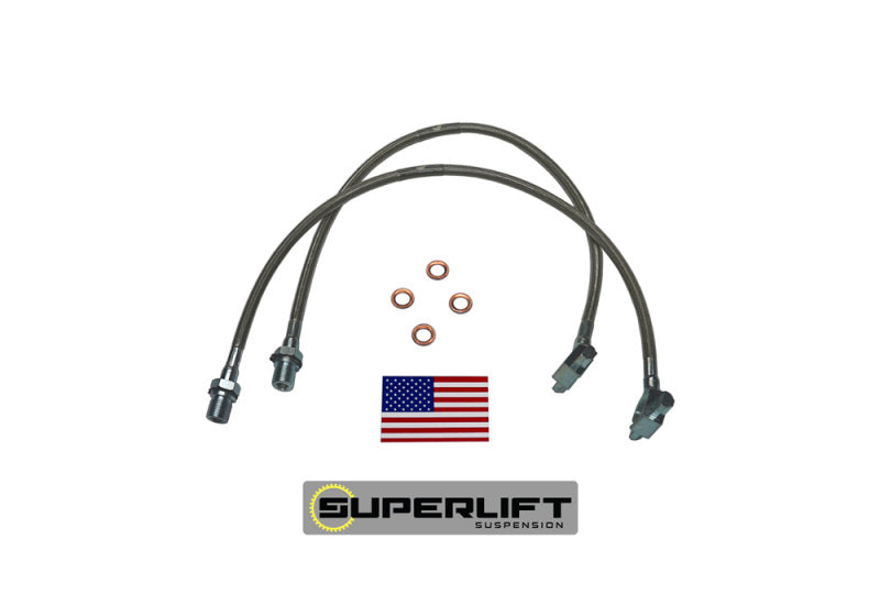 Superlift 71-78 GM Pickup/Blazer/Suburban w/ 4-6in Lift Kit (Pair) Bullet Proof Brake Hoses - Mammoth Racing -