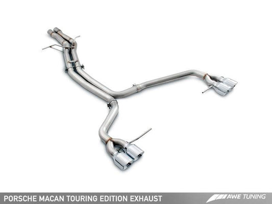 AWE Tuning Porsche Macan Touring Edition Exhaust System - Diamond Black 102mm Tips - My Store