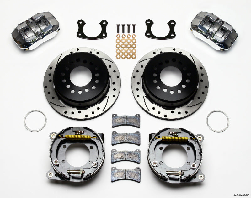 Wilwood Dynapro Low-Profile 11.00in P-Brake Kit Drill-Pol New Big Ford 2.36in Offset - Mammoth Racing -