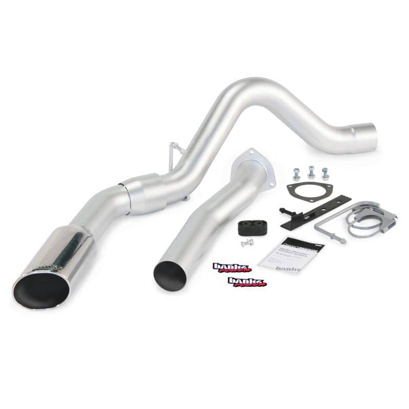 Banks Power 07-10 Chevy 6.6L LMM ECSB-CCLB Monster Exhaust System - SS Single Exhaust w/ Chrome Tip - Mammoth Racing -