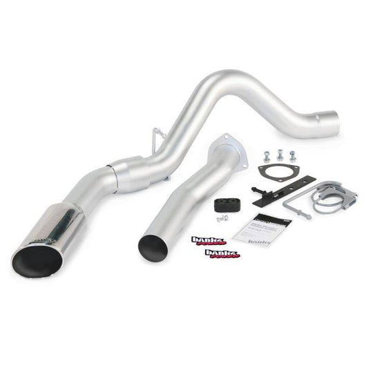 Banks Power 07-10 Chevy 6.6L LMM ECSB-CCLB Monster Exhaust System - SS Single Exhaust w/ Chrome Tip - Mammoth Racing -