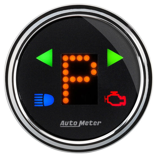Autometer Designer 2-1/16in Chrome Domed Lens Black Dial Prndl Gauge - My Store