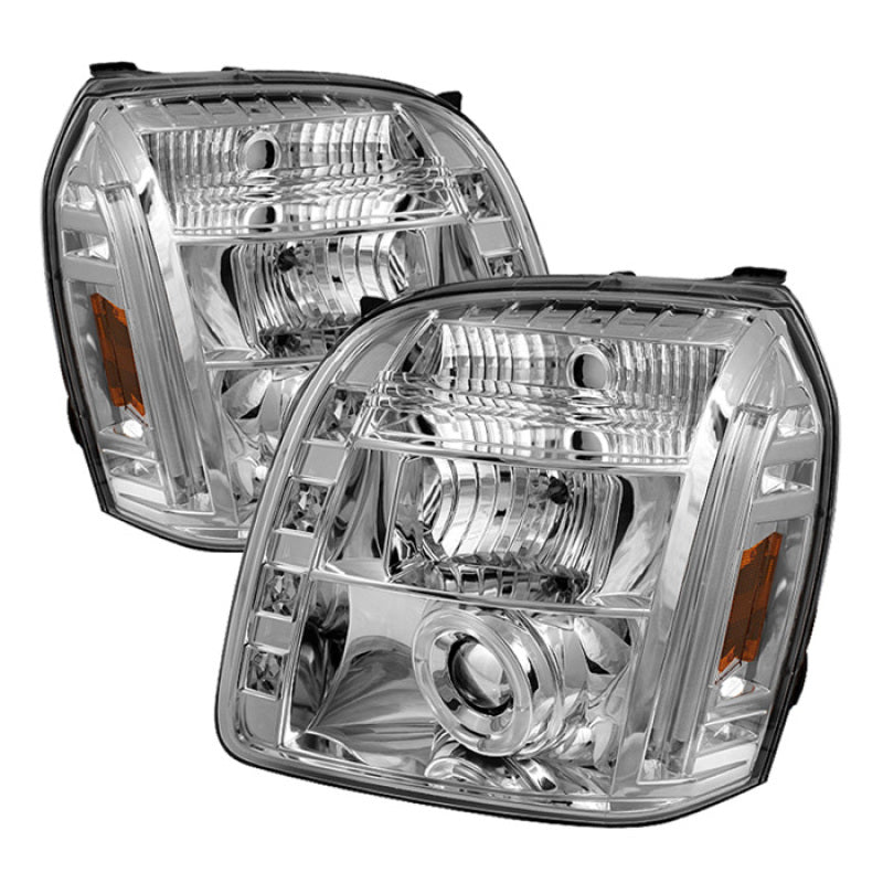 Spyder GMC Yukon 07-14/GMC Yukon XL 07-14 Projector Headlights LED Halo LED Chrome PRO-YD-GY07-HL-C - Mammoth Racing -