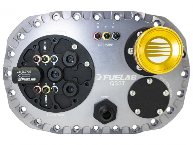 Fuelab Quick Service Surge Tank w/No Lift Pump & No Surge Pump - Titanium - Mammoth Racing -