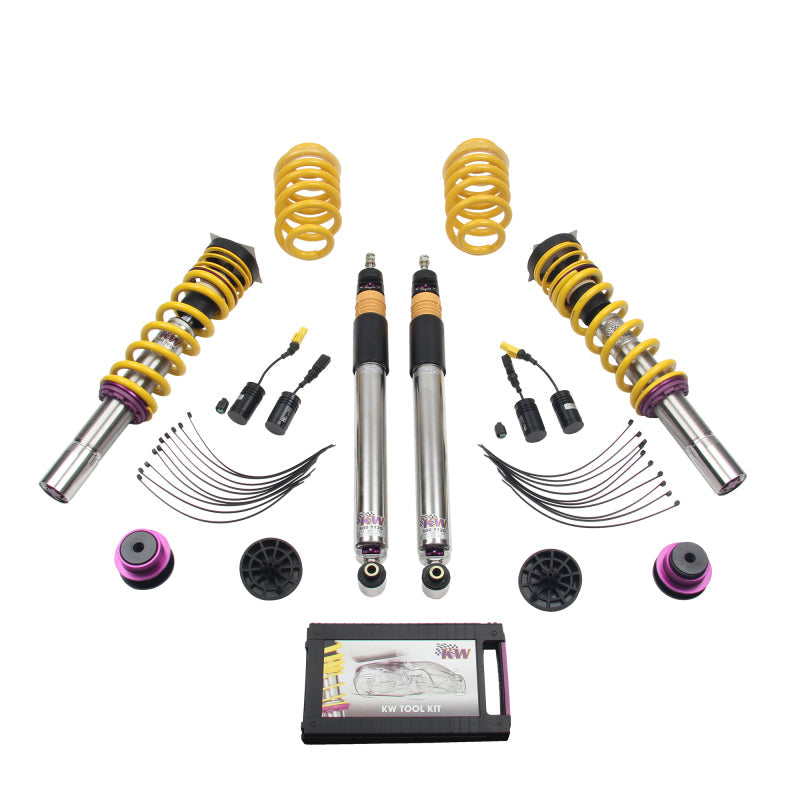 KW Coilover Kit V3 2017+ Audi A4 (B9) Sedan 2wd w/ Electronic Dampers - Mammoth Racing -