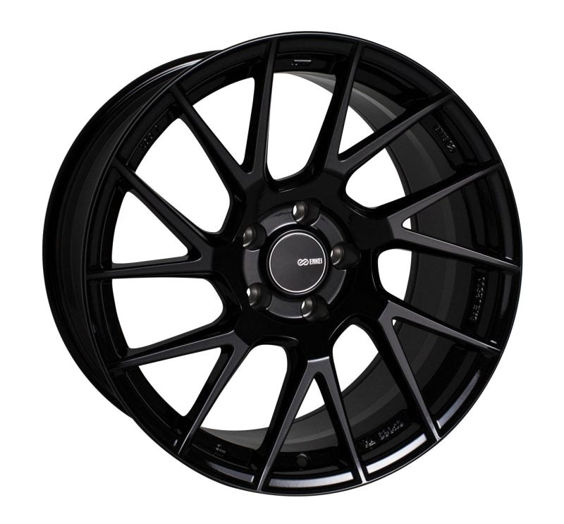 Enkei TM7 17x8.0 5x114.3 45mm Offset 72.6mm Bore Gloss Black Wheel - Mammoth Racing -