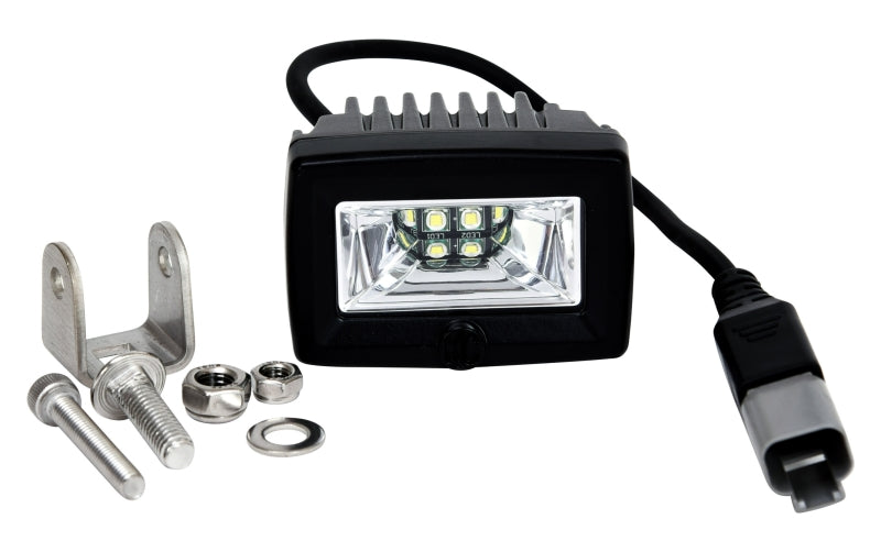 KC HiLiTES C-Series 2in. C2 LED Light 20w Area Flood Beam (Pair Pack System) - Black - Mammoth Racing -