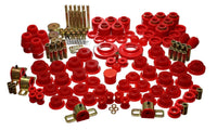 Energy Suspension 97-06 Jeep Wrangler TJ (w/ 1in Body Lift Kit) Red Hyper-Flex Master Bushing Set - Mammoth Racing -