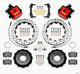 Wilwood Combination Parking Brake Rear Kit 12.88in Drilled Red 2013-Up Ford Focus ST w/ Lines - Mammoth Racing -