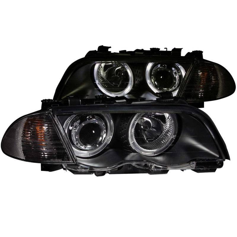 ANZO 1999-2001 BMW 3 Series E46 Projector Headlights w/ Halo Black (CCFL) - My Store