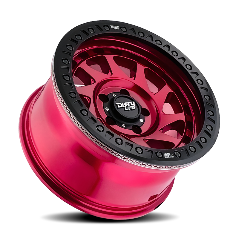 Dirty Life 9313 Enigma Race 17x9 / 5x127 BP / -38mm Offset / 78.1mm Hub Crimson Candy Red Wheel - Mammoth Racing -