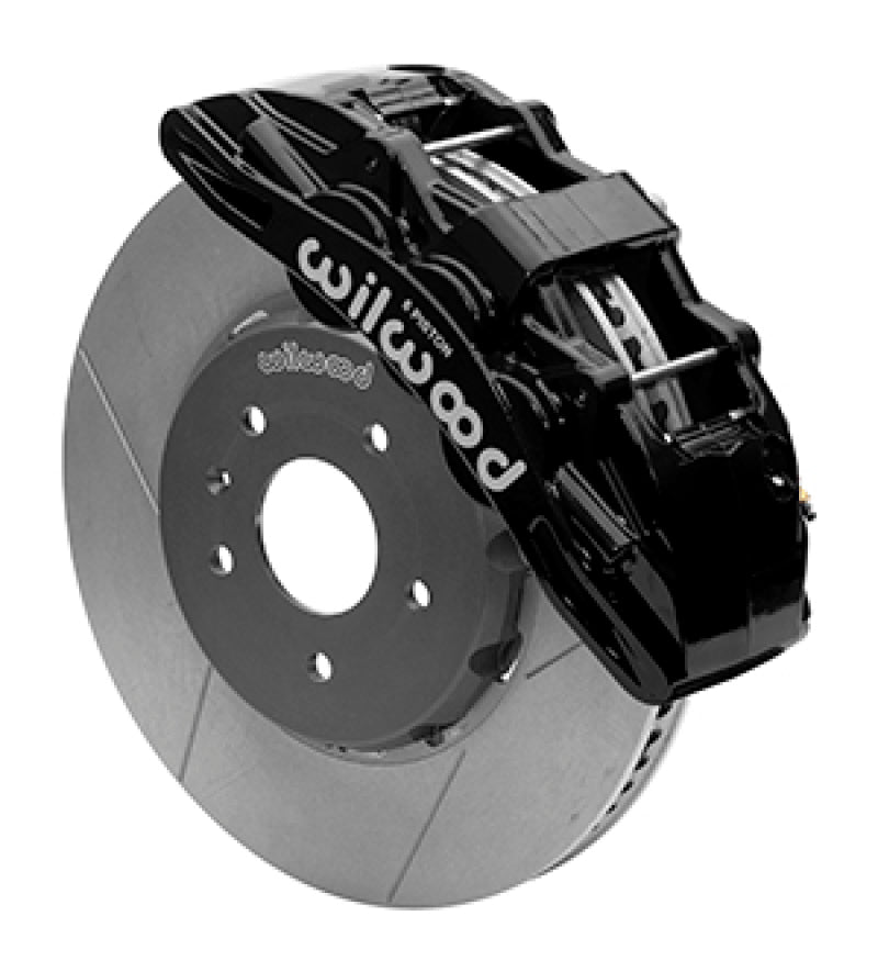 Wilwood 14-19 Chevrolet Corvette Sx6r Front Brake Kit 14in SRP Slotted/Drilled Black - w/ Lines - My Store