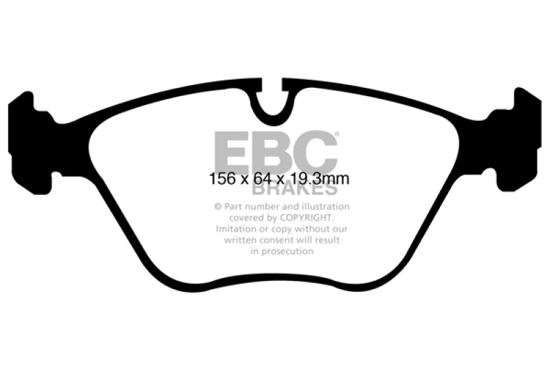 EBC 10-14 BMW X5 4.4 Twin Turbo (50) Yellowstuff Front Brake Pads - My Store