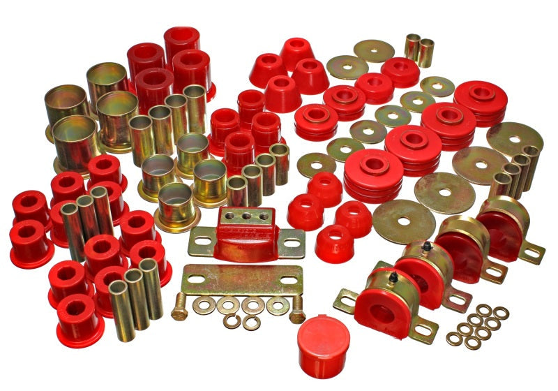 Energy Suspension 73-80 Chevrolet / GMC 2WD 1/2 Ton Pickup Red Hyper-flex Master Bushing Set - Mammoth Racing -