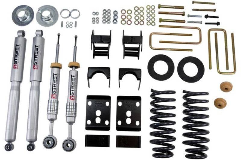 Belltech Lowering Kit 09-13 Ford F150 Ext Cab Short Bed 2WD 2in or 3in F/4in Rear w/ Shocks - Mammoth Racing -