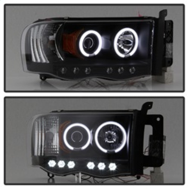 Spyder Dodge Ram 1500 02-05 03-05 Projector Headlights CCFL Halo LED Blk PRO-YD-DR02-CCFL-BK - Mammoth Racing -