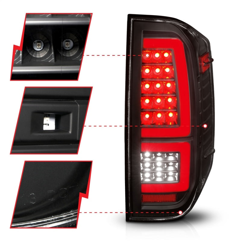 ANZO 2014-2021 Toyota Tundra LED Taillights Black Housing/Clear Lens - My Store