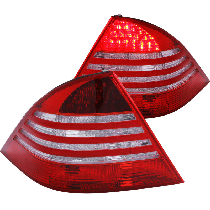 ANZO 2000-2005 Mercedes Benz S Class W220 LED Taillights Red/Clear - Mammoth Racing -