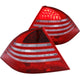 ANZO 2000-2005 Mercedes Benz S Class W220 LED Taillights Red/Clear - Mammoth Racing -