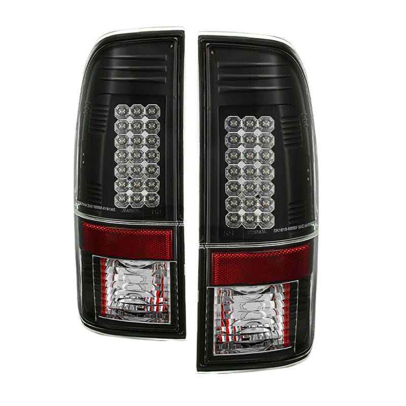Spyder Ford Super Duty 08-15 LED Tail Lights Black ALT-YD-FS07-LED-BK - Mammoth Racing -