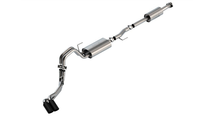 Borla F-150 2021 3.3L CC SB EC STB XL/XLT/Lariat/KR/Plnm/LTD 3/2.25 DSE Cat-Back ATAK Black CHR Tips - Mammoth Racing -