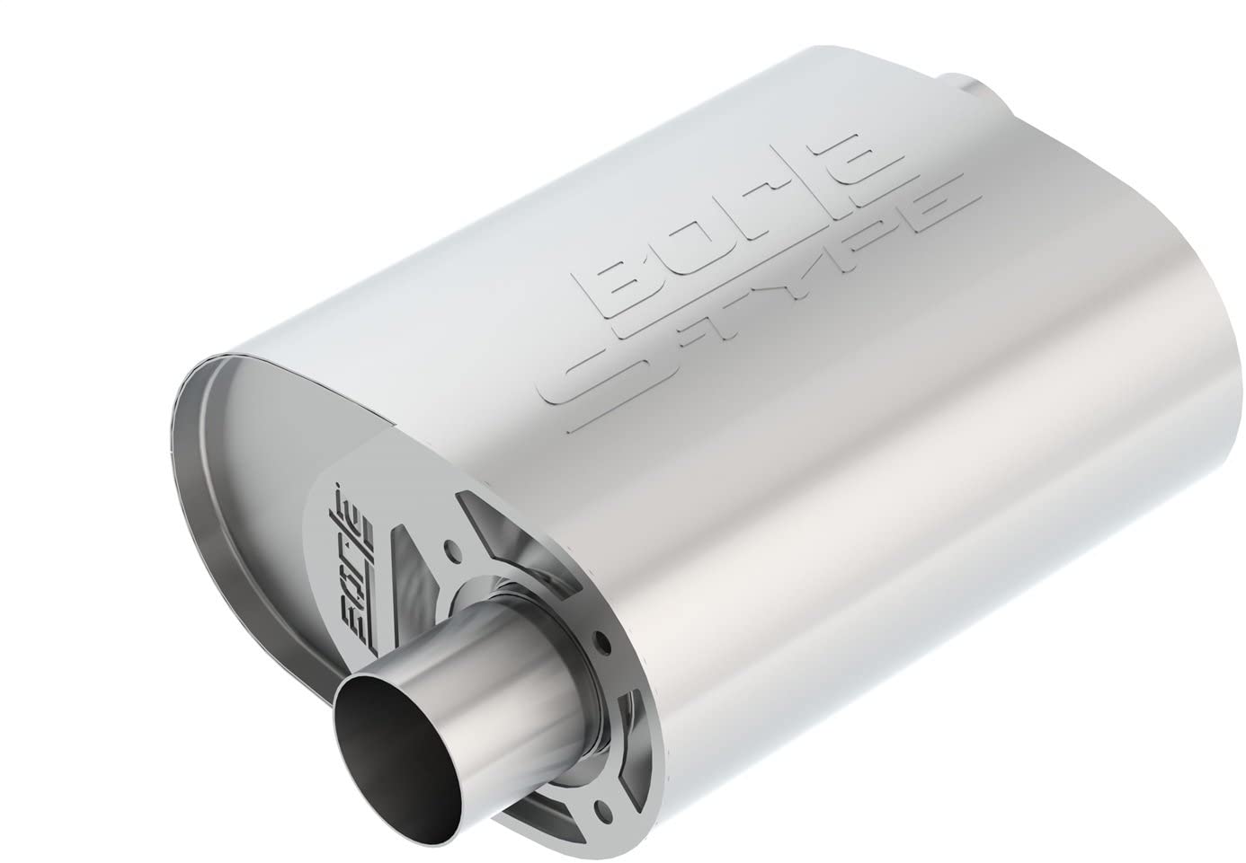 Borla CrateMuffler Ford Coyote 2.5 inch Offset/Offset 12in x 6in x 10.34in S-Type Oval Muffler - Mammoth Racing -