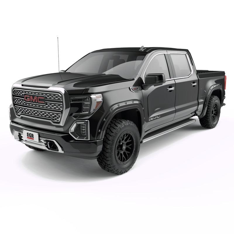 EGR 19-23 Gmc Sierra 1500 Painted To Code Traditional Bolt-On Look Fender Flares Black Set Of 4 - Mammoth Racing -
