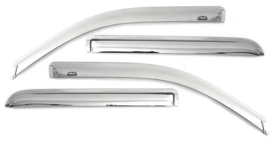 AVS 20-22 Chevrolet Silverado 1500 LTD Ext. Cab/DC F&R Ventvisor Window Deflectors 4pc - Chrome - Mammoth Racing -
